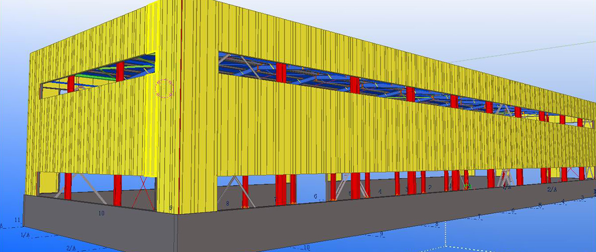 Iraqi Steel Structure Logistics Warehouse Design Drawing-3